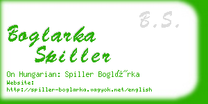 boglarka spiller business card